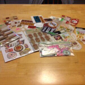 Craft stickers and glue on bundle